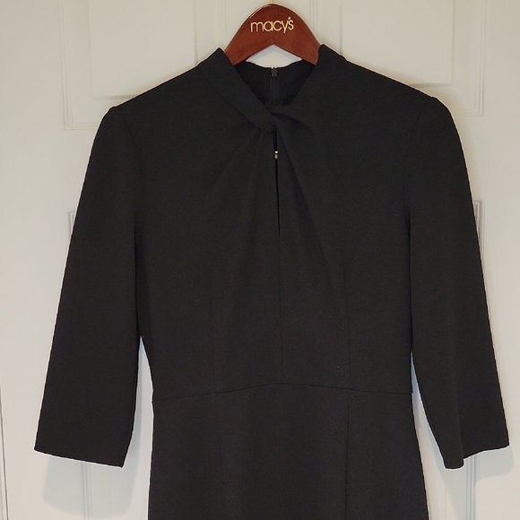 Donna Morgan Classic Black Long Sleeve Dress - Picture 3 of 9